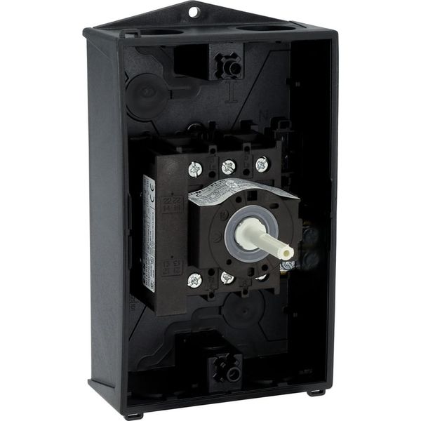 Safety switch, P1, 25 A, 3 pole, 1 N/O, 1 N/C, STOP function, With black rotary handle and locking ring, Lockable in position 0 with cover interlock, image 41