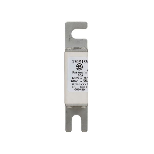 Fuse-link, high speed, 80 A, AC 690 V, DIN 000, 21 x 40 x 100 mm, aR, DIN, IEC, single indicator image 12