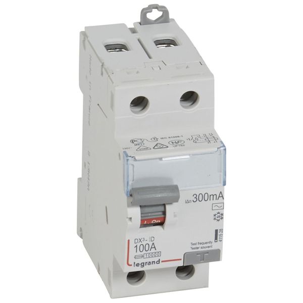 RCD DX³-ID - 2P - 230 V~ - 100 A - 300 mA - AC type image 1