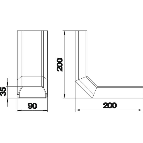 KV DU 9035 90 Bend, vertical, 90° for DU 6035 image 2