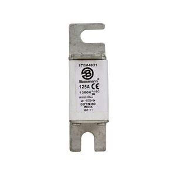 Fuse-link, high speed, 125 A, AC 1000 V, size 00, 30 x 47 x 98 mm, aR, DIN, IEC, type T indicator image 5