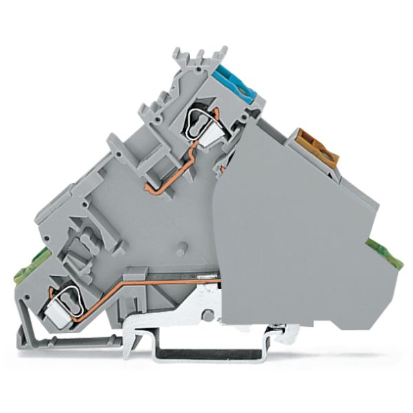 4-conductor sensor supply terminal block with ground contact with end image 2