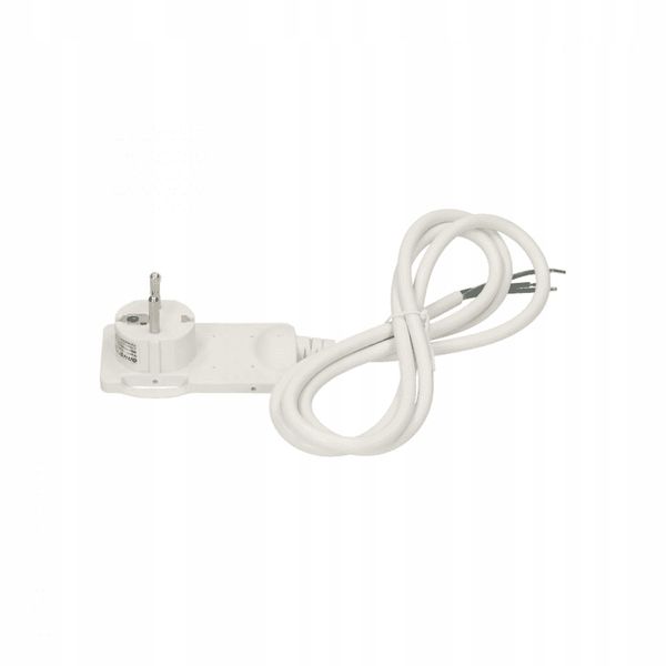 Flat Plug, white with wire 1.5m AE-1312/W Orno image 1