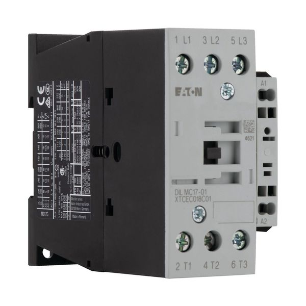 Contactor, 3 pole, 380 V 400 V 7.5 kW, 1 NC, 230 V 50/60 Hz, AC operation, Spring-loaded terminals image 16