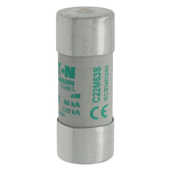 Fuse-link, LV, 63 A, AC 690 V, 22 x 58 mm, aM, IEC, with striker image 6