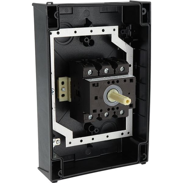 Main switch, P3, 63 A, surface mounting, 3 pole, STOP function, With black rotary handle and locking ring, Lockable in the 0 (Off) position, with asse image 56