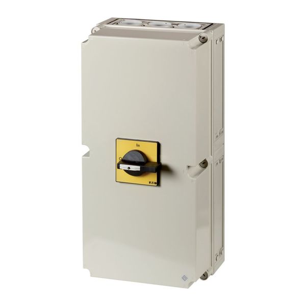 Main switch, T8, 315 A, surface mounting, 3 contact unit(s), 6 pole, 1 N/O, 1 N/C, STOP function, With black rotary handle and locking ring, Lockable image 3