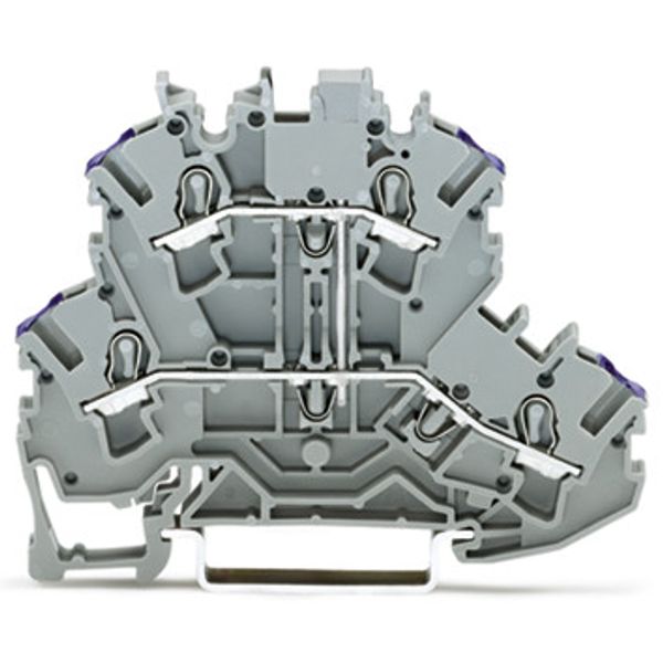 Double-deck terminal block 4-conductor through terminal block L gray image 2