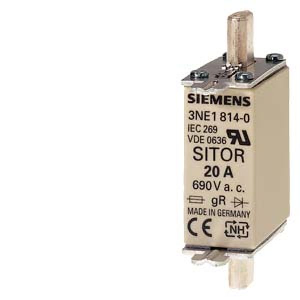 SITOR fuse link, with blade contacts, NH000, In: 25 A, gS, Un AC: 690 V image 1