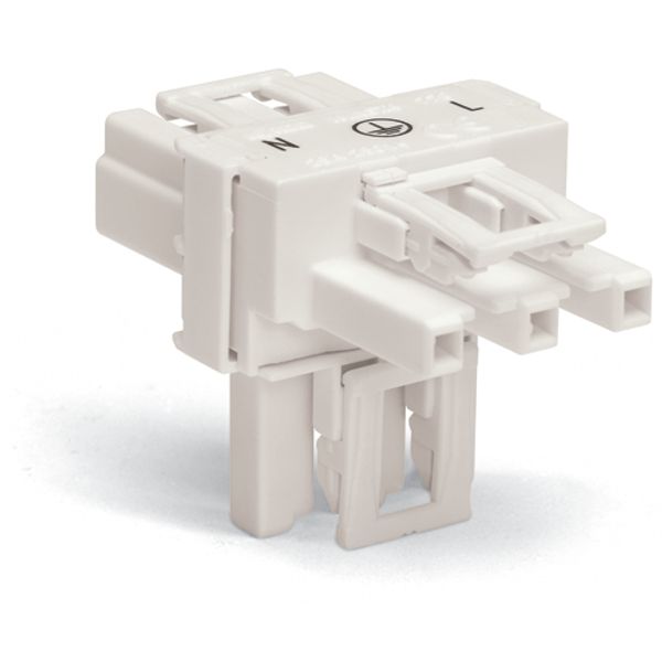 T-distribution connector 3-pole Cod. A white image 3