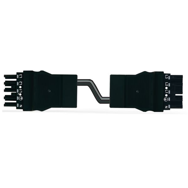 pre-assembled connecting cable Eca Socket/open-ended black image 1