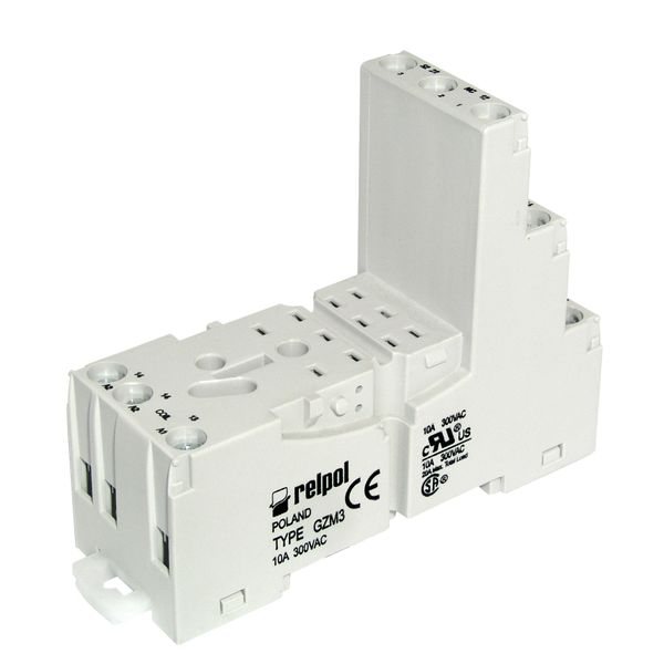 Socket for relays: R3N. Grey colour. image 1