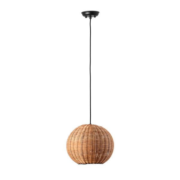 HAKA PENDANT BLACK P. RATTAN E27 ø300*230 image 1