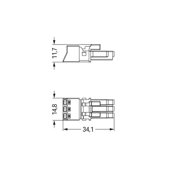 Socket 3-pole Cod. B gray image 6