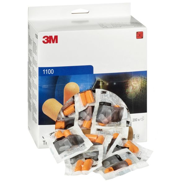 3M™ Earplugs 1100, 37 dB, Uncorded, 200 Pairs/Box image 7