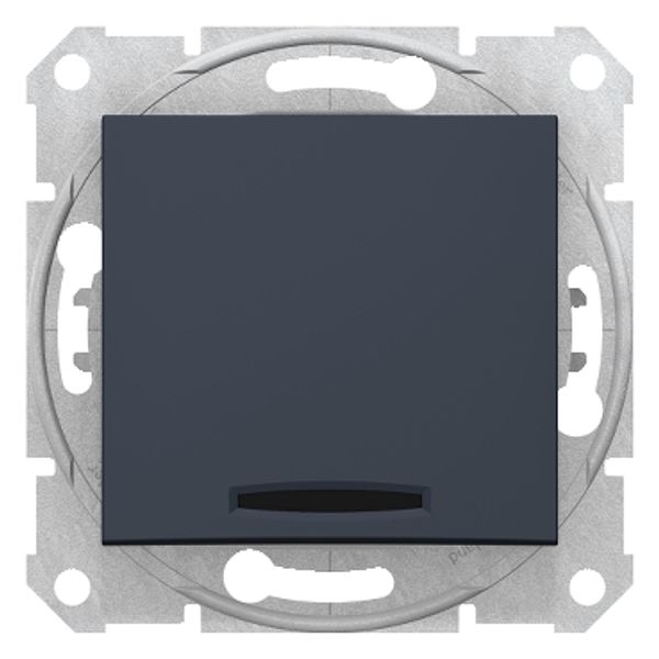 Sedna - intermediate switch - 10AX locator light, without frame graphite image 1