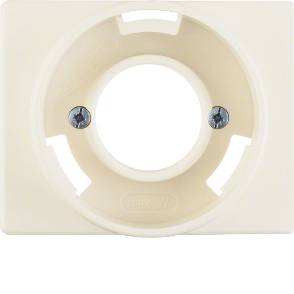 Centre plate for pilot lamp E14, arsys, white glossy image 1