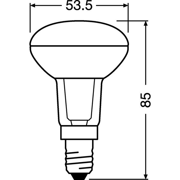 LED reflector lamps R50 with retrofit screw base 60 36 ° 4.3 W/2700 K E14 image 4