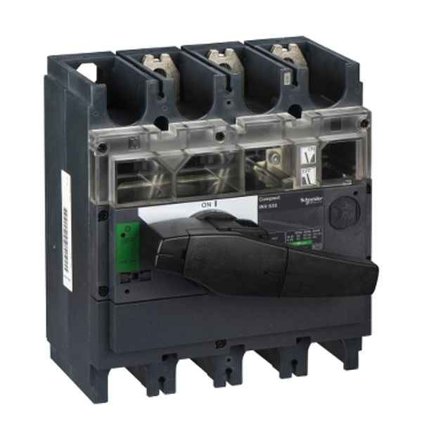 switch disconnector, Compact INV630, visible break, 630 A, standard version with black rotary handle, 3 poles image 2