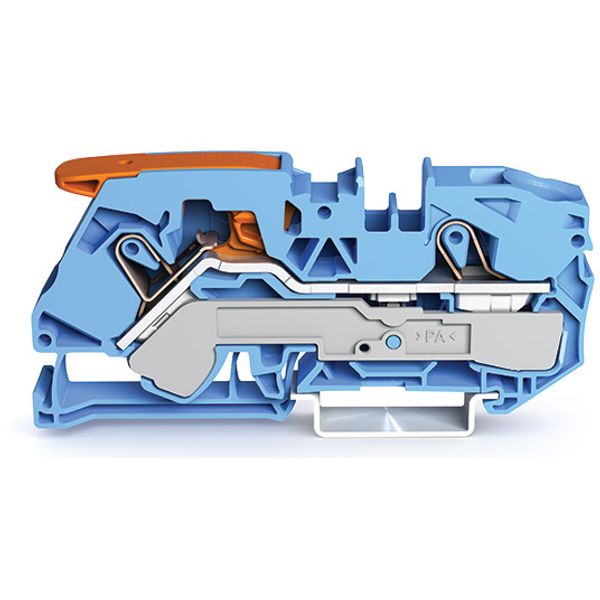 2-conductor through terminal block with lever and Push-in CAGE CLAMP® image 3