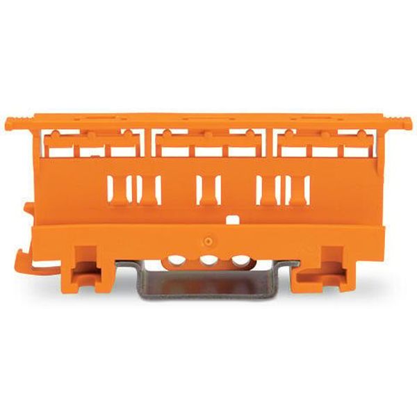 Mounting carrier; 221 Series - 4 mm²; for DIN-35 rail mounting/screw mounting; orange image 1