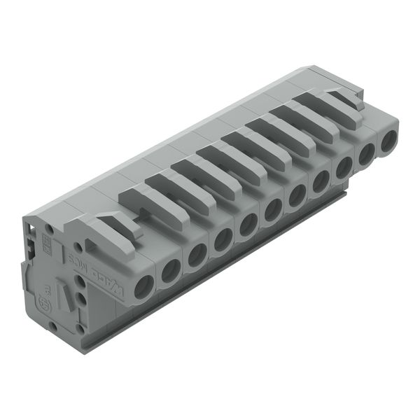 1-conductor female connector, angled CAGE CLAMP® 2.5 mm² gray image 1