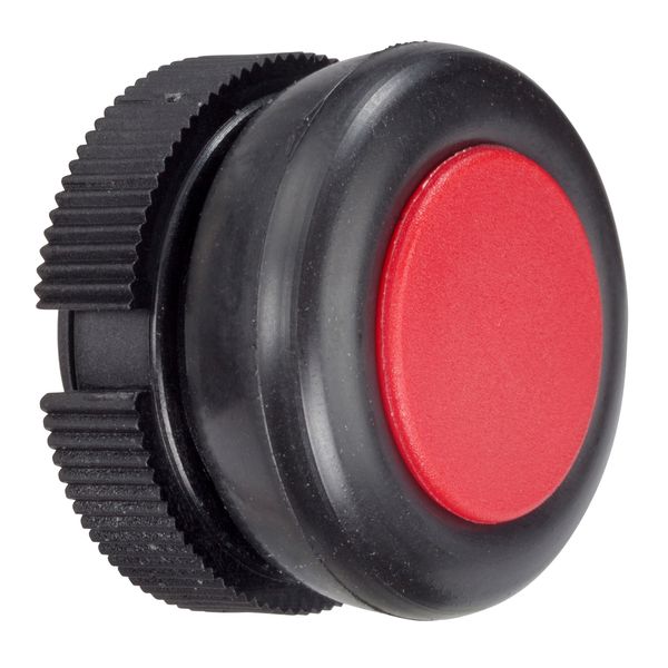 Harmony XAC, Push button head, plastic, red, booted, spring return image 1