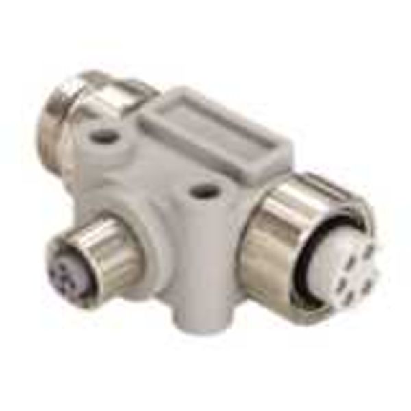 DeviceNet IP67 T-branch connector (1x female + 1x male 7/8", 1x female image 1