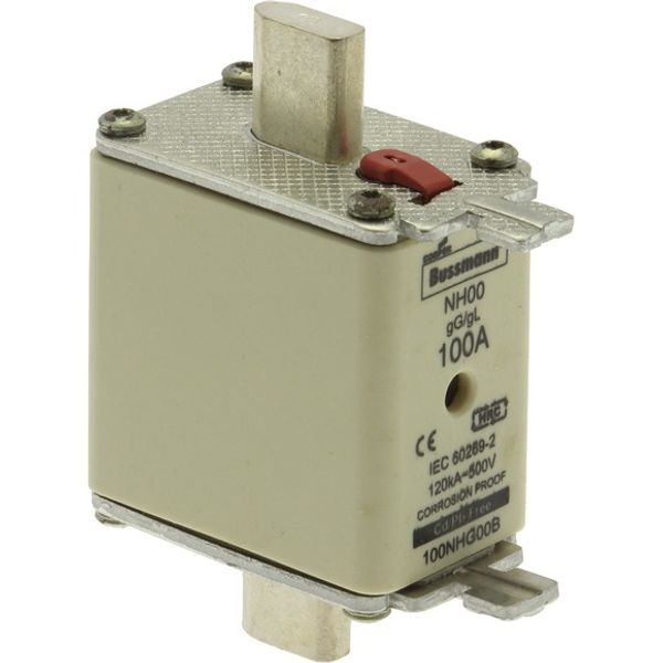 Fuse-link, low voltage, 100 A, AC 500 V, NH00, gL/gG, IEC, dual indicator image 3