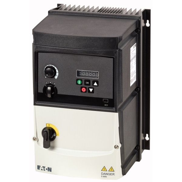 Variable frequency drive, 230 V AC, 1-phase, 15.3 A, 4 kW, IP66/NEMA 4X, Radio interference suppression filter, Brake chopper, 7-digital display assem image 3