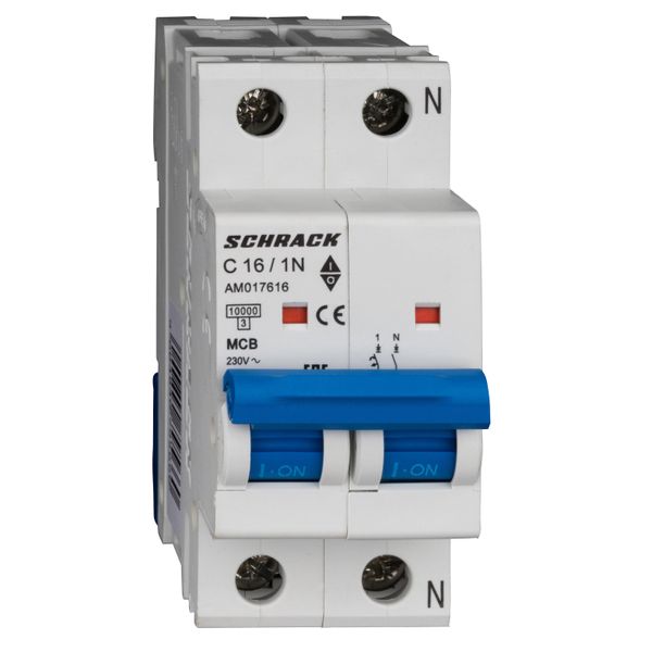 Miniature Circuit Breaker (MCB) AMPARO 10kA, C 16A, 1+N image 1