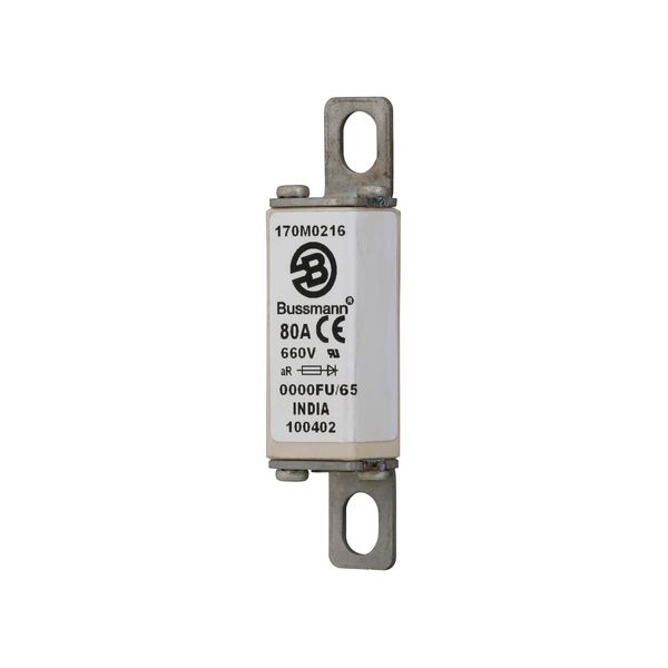 Fuse-link, high speed, 80 A, AC 660 V, size 0000, 18 x 19 x 80 mm, aR, UL image 7