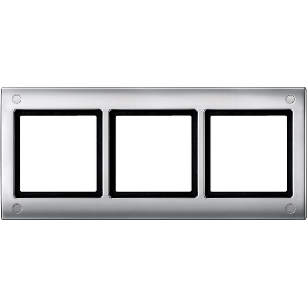 AQUADESIGN frame with screw connection, 3-gang, aluminium image 4