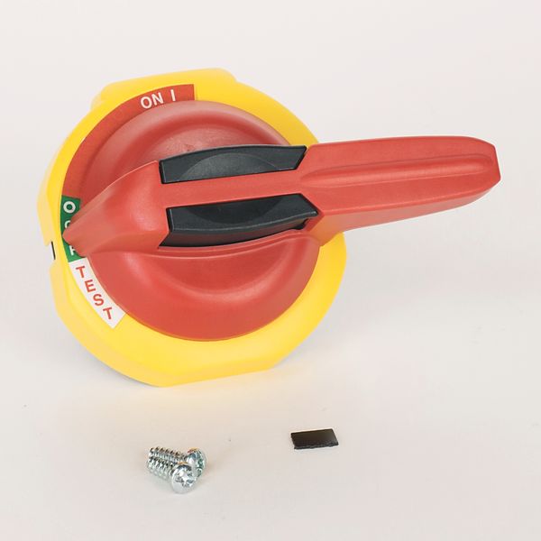 Operating Handle, Red/Yellow, Test Mode, Padlockable, 194R to 60A image 1