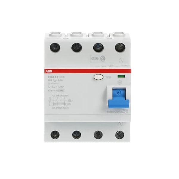 F204 A S-63/0.5 Residual Current Circuit Breaker 4P A type 500 mA image 4