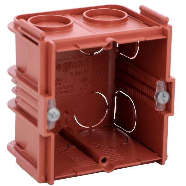 Flush mounting box Batibox - square 1 gang depth 50 mm - masonry image 2