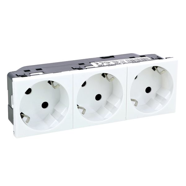 Multi-support multiple socket Mosaic - 3 x 2P+E automatic terminals - standard image 2