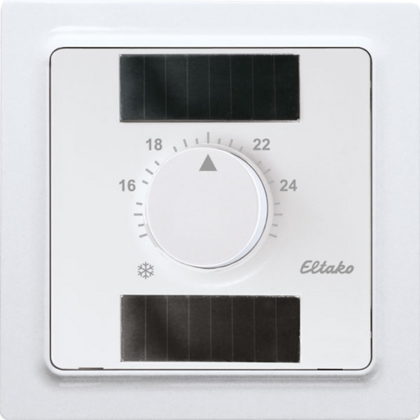 Wireless temperature controller in E-Design55, pure white glossy image 1