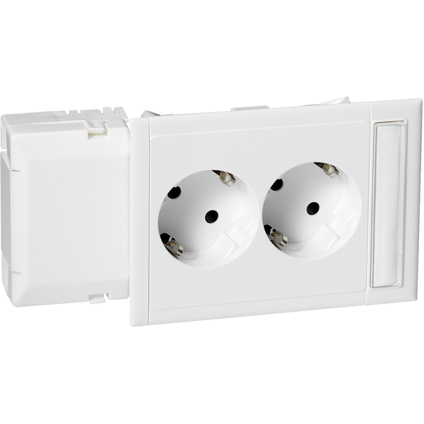 Thorsman - CYB-PS - socket outlet - double slave adaptor - 37° - white NCS image 2
