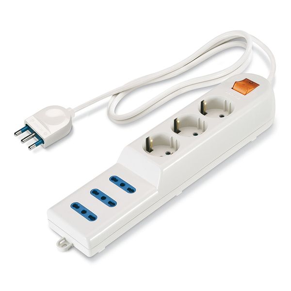 3 OUTLET SOCKET DUAL USE CABLE AND  PLUG image 2