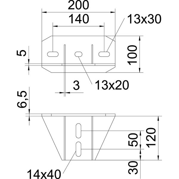 KU 7 NOX FT Head plate for US 7 support, heavy 200x100 image 2