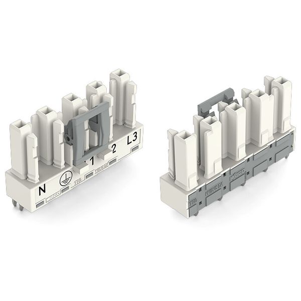 Socket for PCBs straight 5-pole white image 1