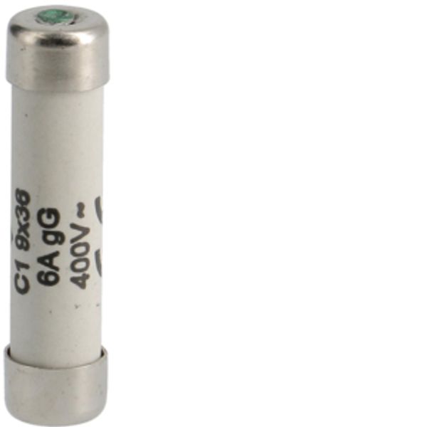Cylinder Fuses Typ C1 9x36mm gG 6A 400V AC 100kA image 1