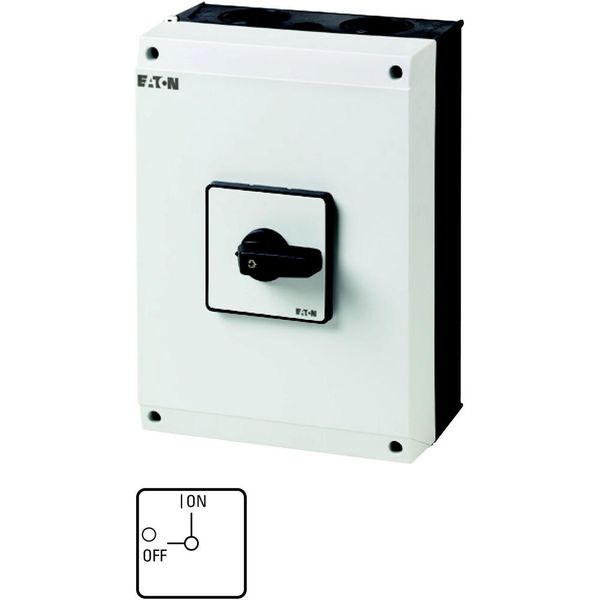 On-Off switch, T5, 100 A, surface mounting, 4 contact unit(s), 8-pole, with black thumb grip and front plate image 5