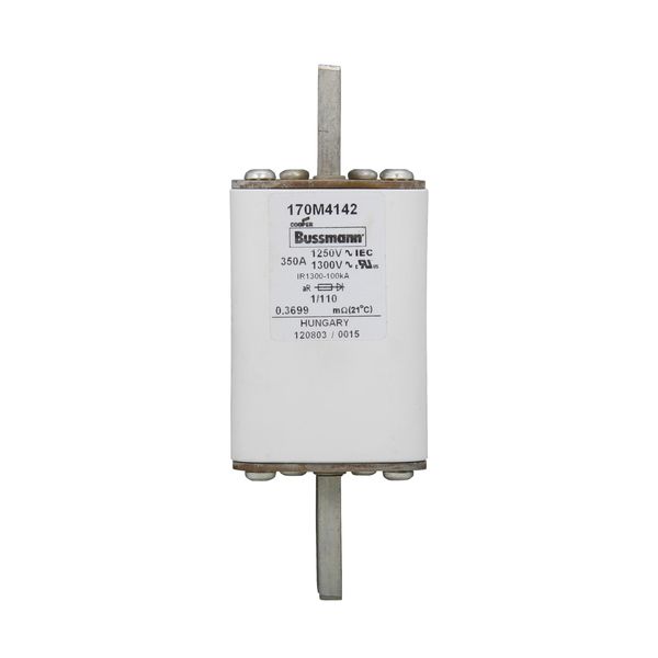 Fuse-link, high speed, 350 A, AC 1250 V, size 1, 53 x 66 x 138 mm, aR, DIN, IEC, single indicator image 13