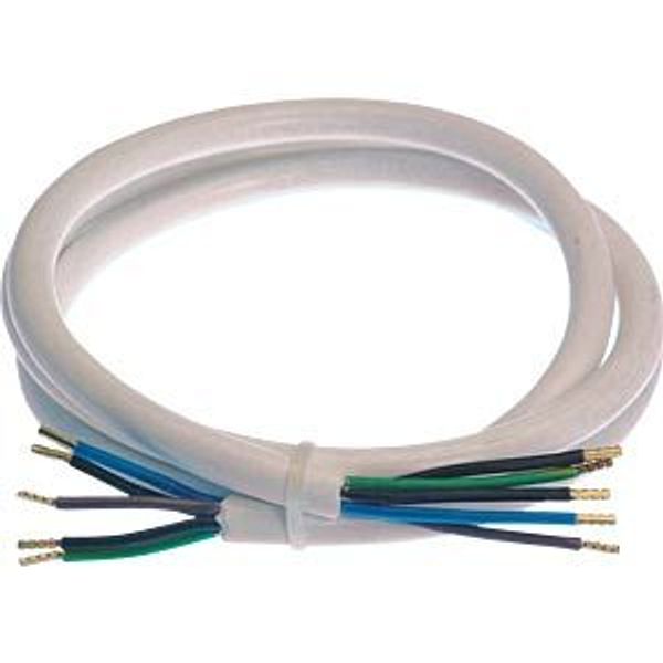 'Cord for grills or ovens 1,5m H05VV-F 5G1,5 white both cable ends with 50m stripped sheath' image 1
