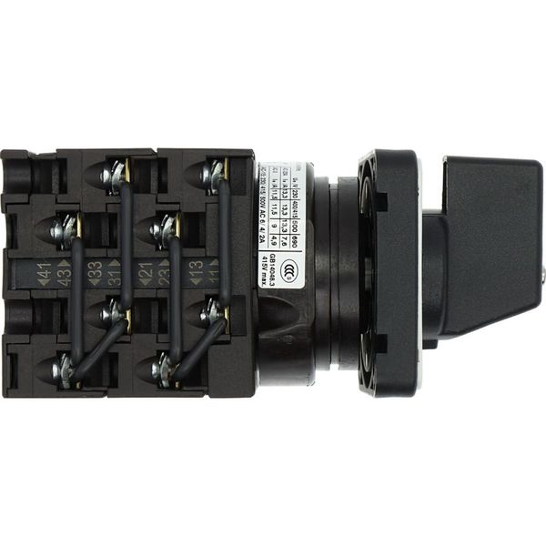 Step switches, T0, 20 A, flush mounting, 4 contact unit(s), Contacts: 8, 90 °, maintained, Without 0 (Off) position, 1-4, Design number 15056 image 18