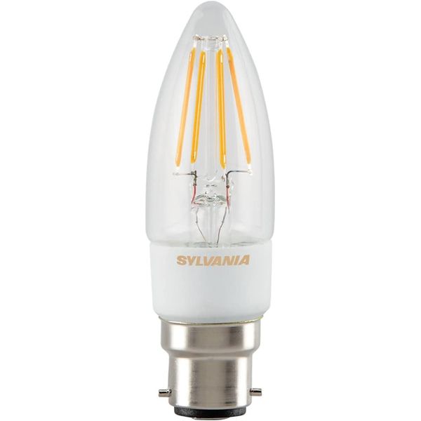 LED Bulb Filament B22 4.5W B35 2700K 470lm CL 0027290 Sylvania image 1