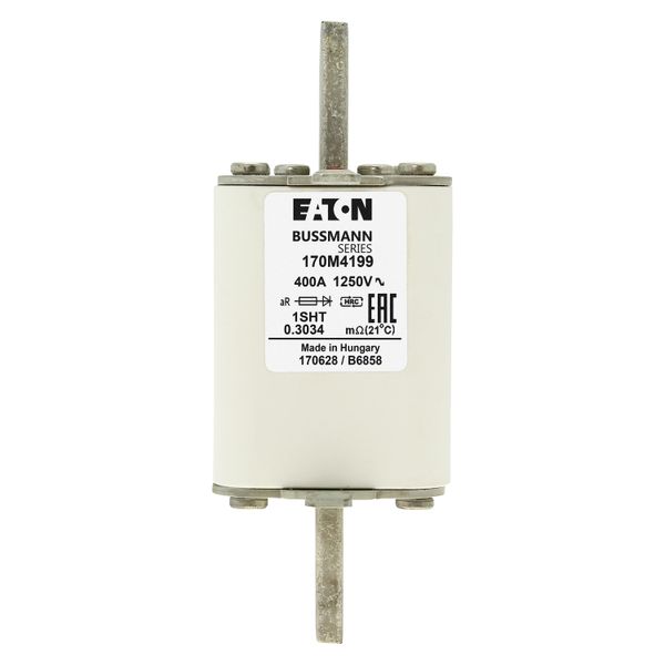 Fuse-link, high speed, 400 A, AC 1250 V, size 1, 53 x 63 x 135 mm, aR, IEC, single indicator image 15