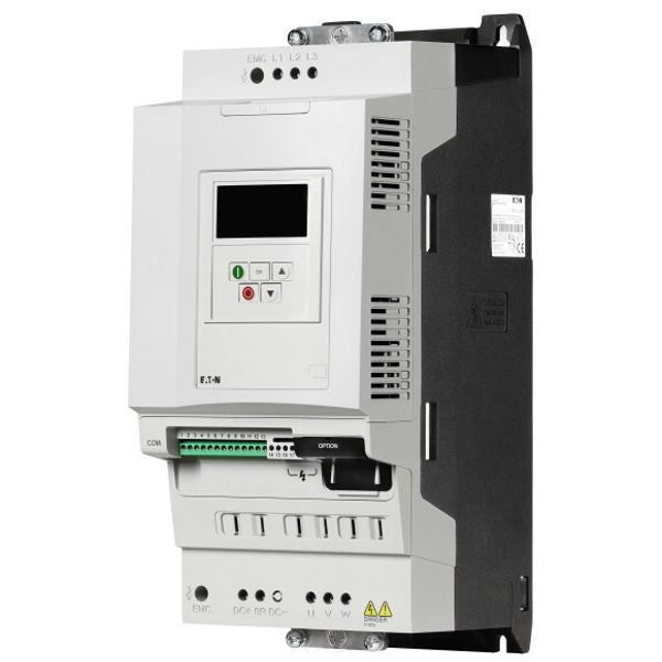 Frequency inverter, 230 V AC, 3-phase, 30 A, 7.5 kW, IP20/NEMA 0, Radio interference suppression filter, Brake chopper, Additional PCB protection, OLE image 2